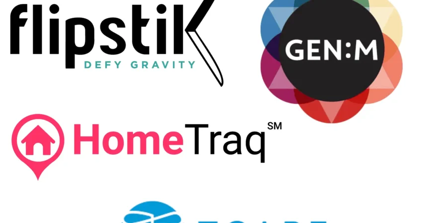 Growth Grants Logos: flipstik, Genim, HomeTraq, TCare