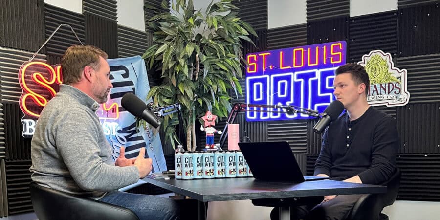 Gabe Angieri Lucas Farrell STL bucket list podcast stlbucketlist